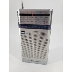 Emerson SwingMate FM AM Transistor Radio Model P3766A Tested Works Incl Battery